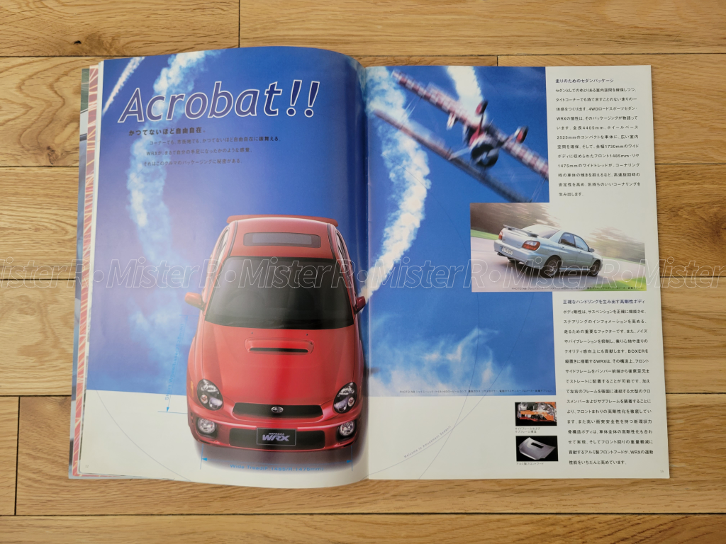 Subaru Impreza WRX - Original 2001 "Bug Eye" STi JDM Sales Brochure/Catalog