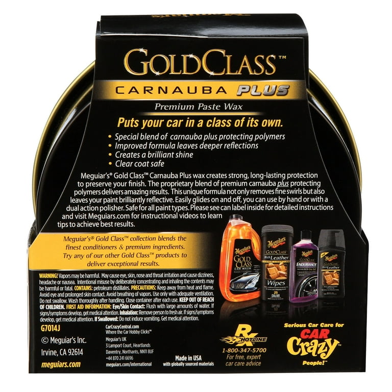 Meguiar's Gold Class Carnauba Plus Premium Paste Wax - 11 Oz. Tin - #G7014J