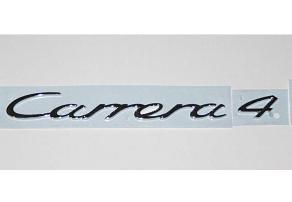 Porsche 911 991 - Carrera 4 Rear Emblem - Chrome/Silver - #99155923701 #99155924101