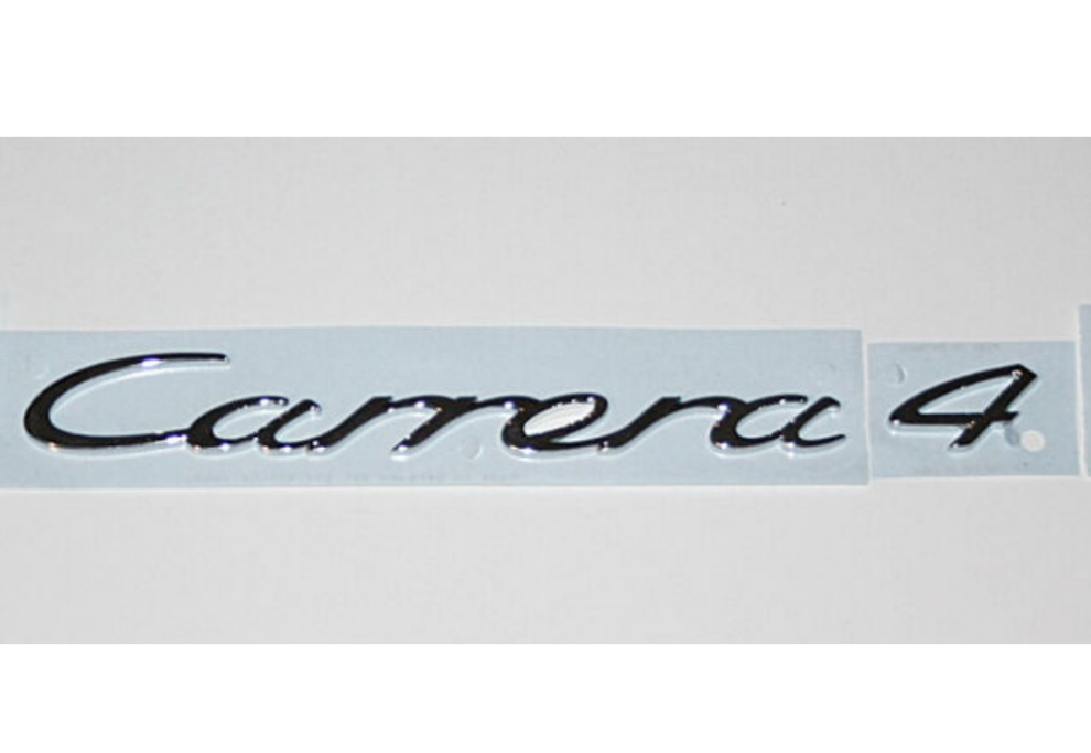 Porsche 911 991 - Carrera 4 Rear Emblem - Chrome/Silver - #99155923701 #99155924101