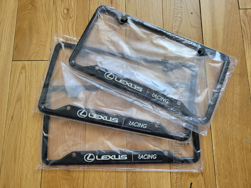 LEXUS Racing - Black Stainless Steel License Plate Frame - Genuine OE