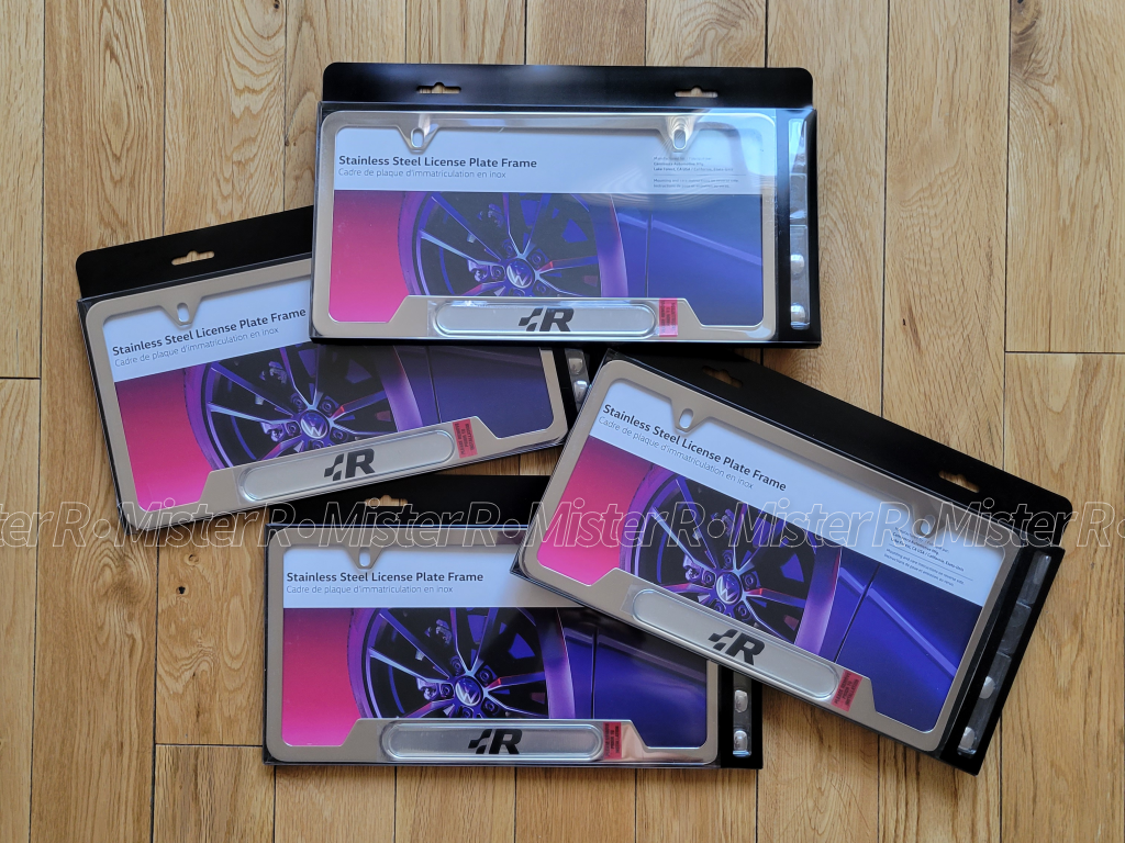 Volkswagen - Heritage R License Plate Frame -Polished Stainless Steel - VW OE - DRG9129