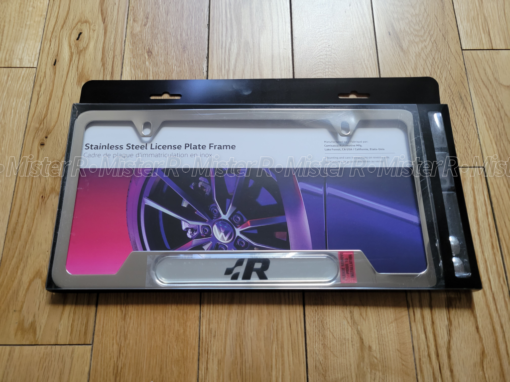Volkswagen - Heritage R License Plate Frame -Polished Stainless Steel - VW OE - DRG9129