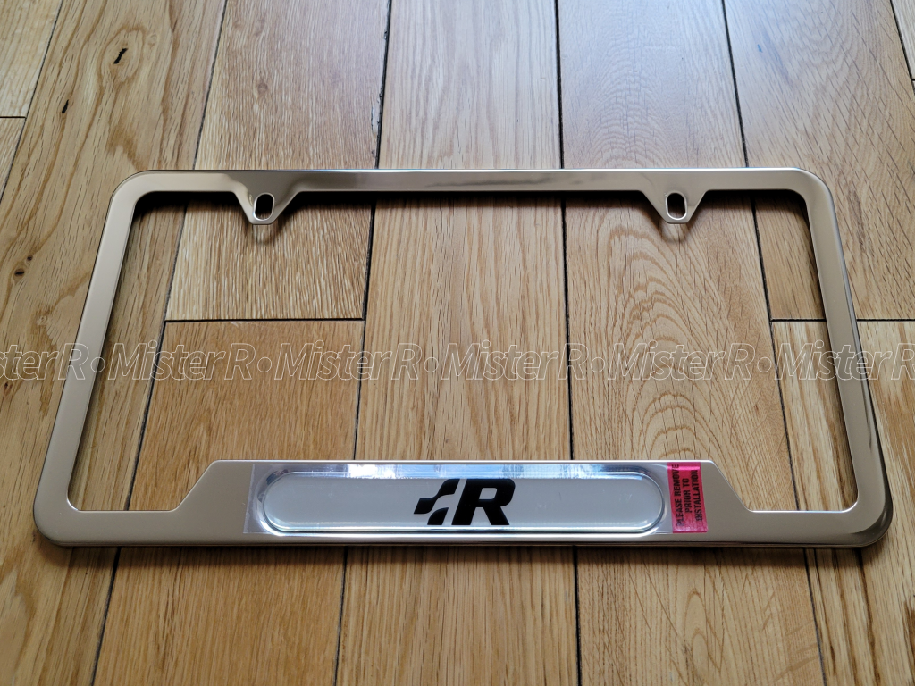 Volkswagen - Heritage R License Plate Frame -Polished Stainless Steel - VW OE - DRG9129