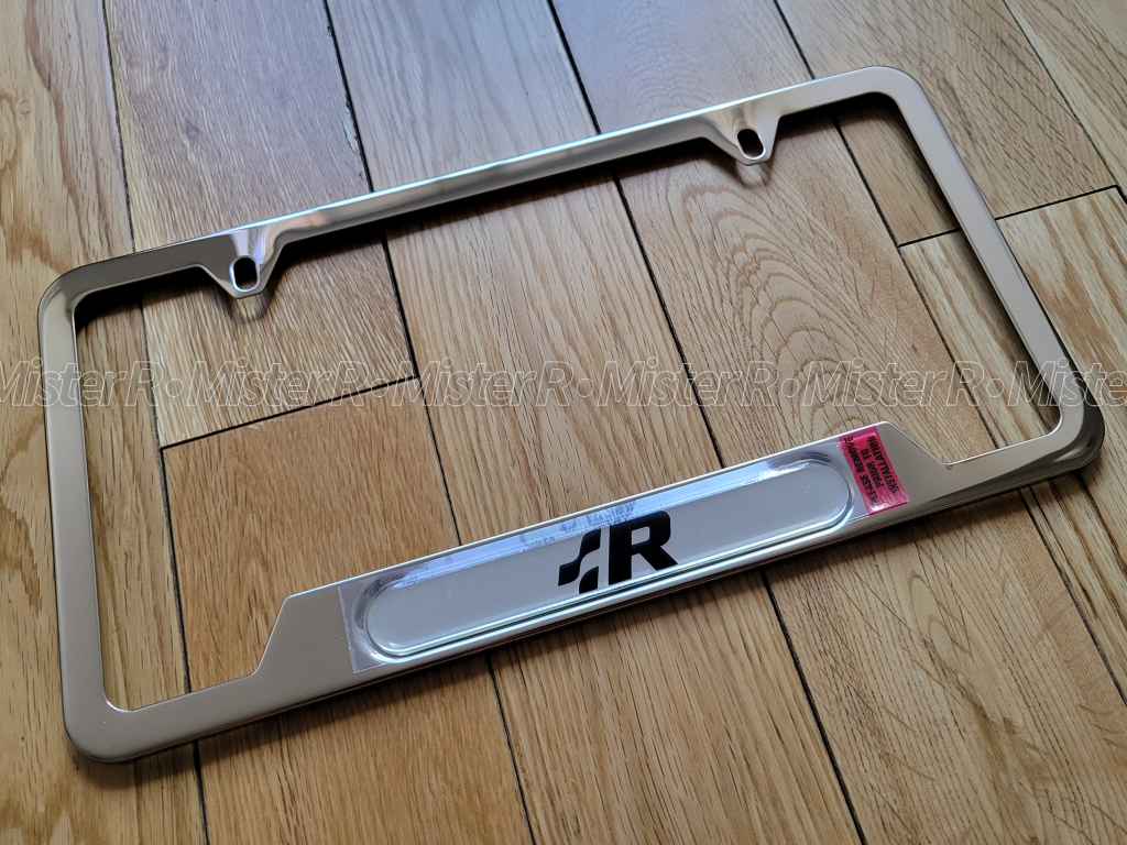 Volkswagen - Heritage R License Plate Frame -Polished Stainless Steel - VW OE - DRG9129