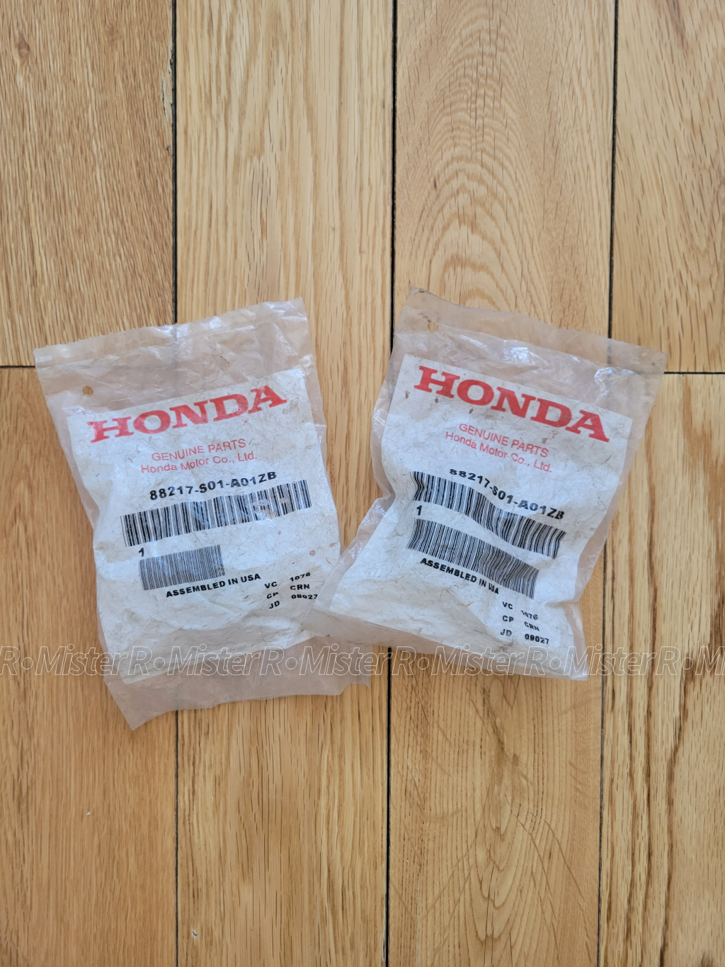 Honda - Sun Visor Holder Clip - NOS OE - Tan YR98L - Accord Civic Odyssey - #88217-S01-A01ZB