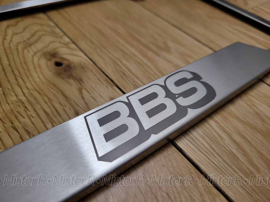 BBS Brushed Stainless Steel License Plate Frame - BBS Wheels USA