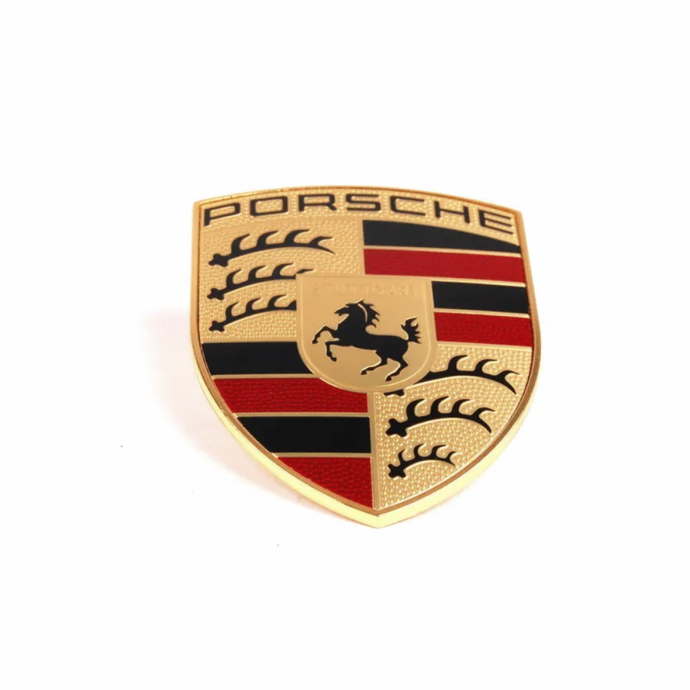 Porsche Hood Crest Emblem Set - 911 Boxster Cayman Cayenne - #99155921100 - #9P1853601
