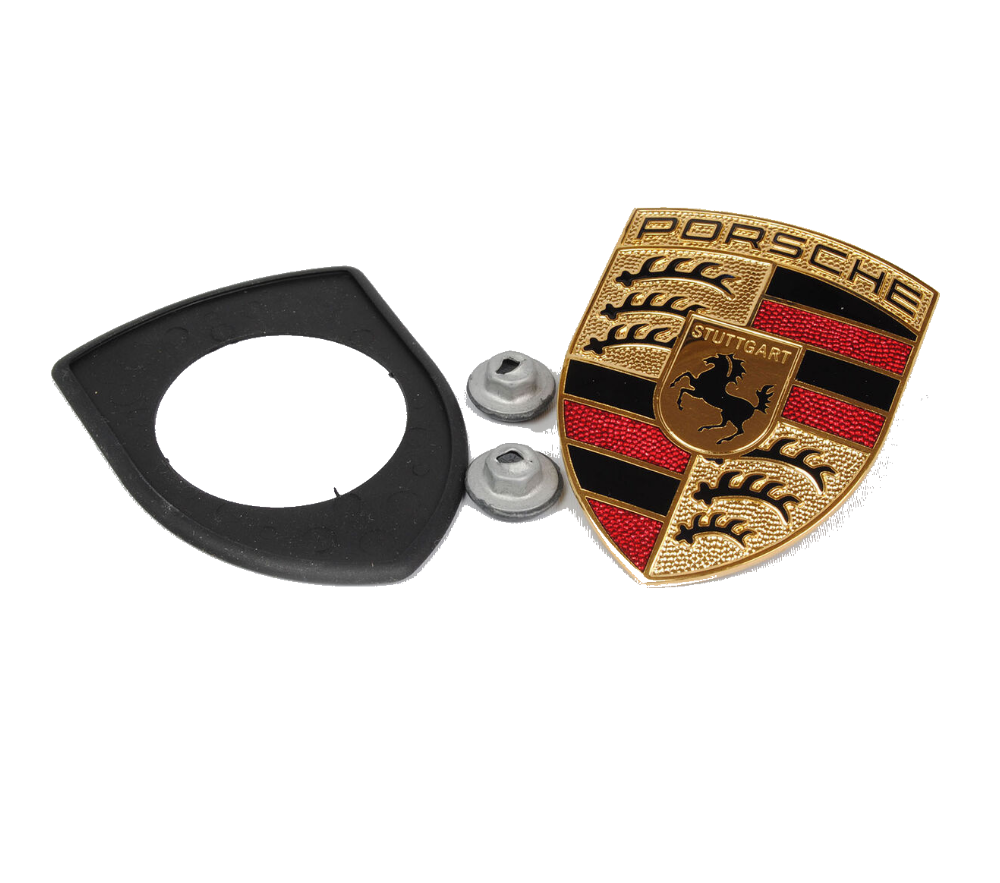 Porsche Hood Crest Emblem Set - 911 Boxster Cayman Cayenne - #99155921100 - #9P1853601