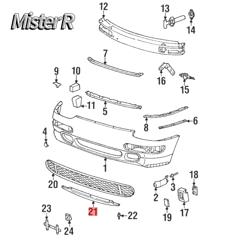 Porsche 911 993 - Front Lip Spoiler - Genuine OE - #9935055230201C (#9935055230001C)