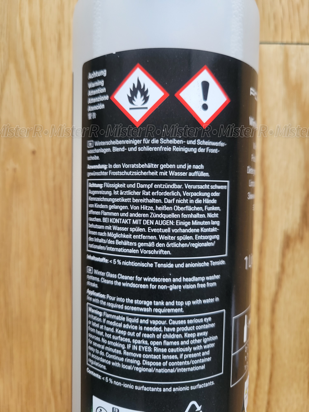 Porsche Windshield Washer Fluid Concentrate - Genuine OE - 1 Liter Bottle - #00004400227