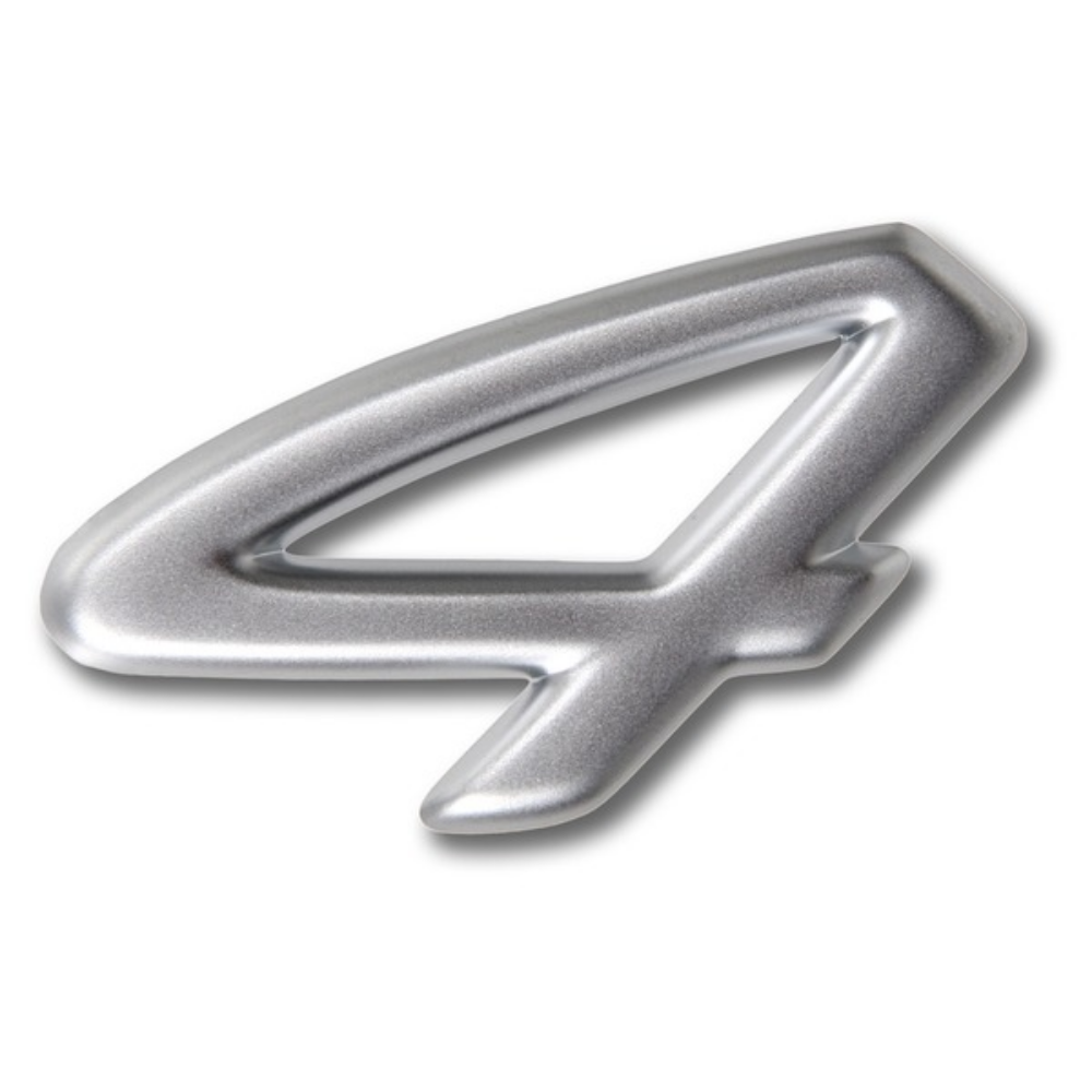 Porsche 993 Silver "4" Emblem - 911 Carrera 4S - C4S - #993559241014PU