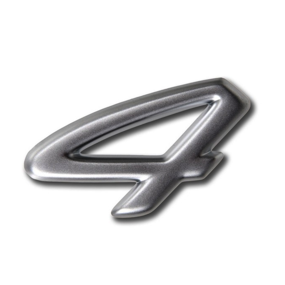 Porsche 997 Titanium "4" Emblem - 911 Carrera 4 - #99755924100