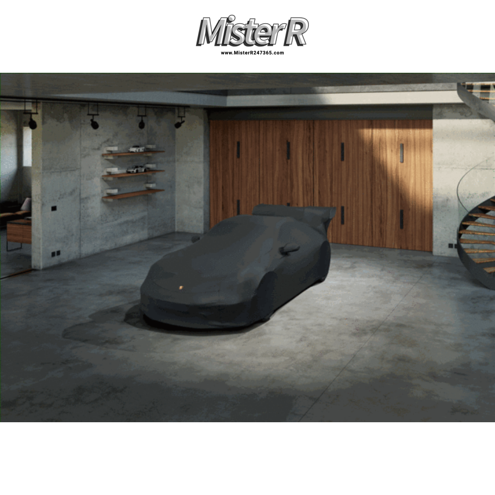 Porsche 992 GT3 RS - Black Outdoor Car Cover - 911 Genuine OE #99204401255