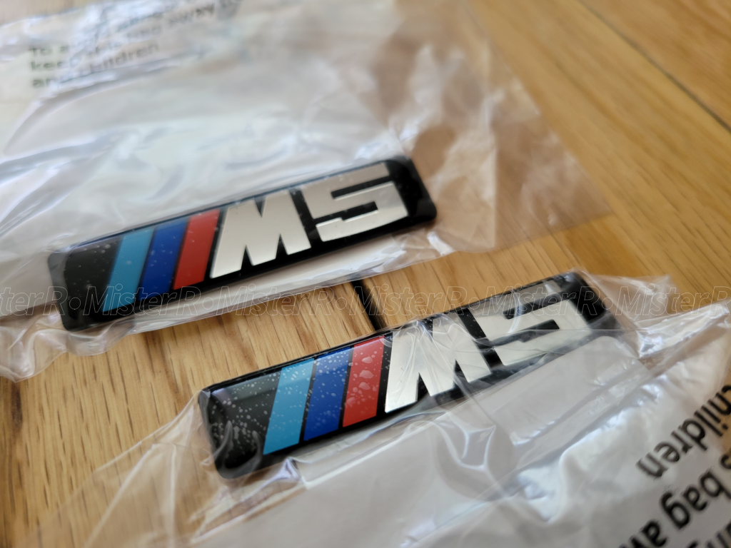 BMW - E60 M5 Fender Grille Emblems - Set of 2 - Left/Right Genuine OE #51137898311