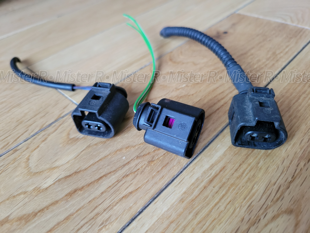 Audi/Volkswagen/Porsche 2-Pin Connector Pigtail Harness - Used OE - #1J0973722