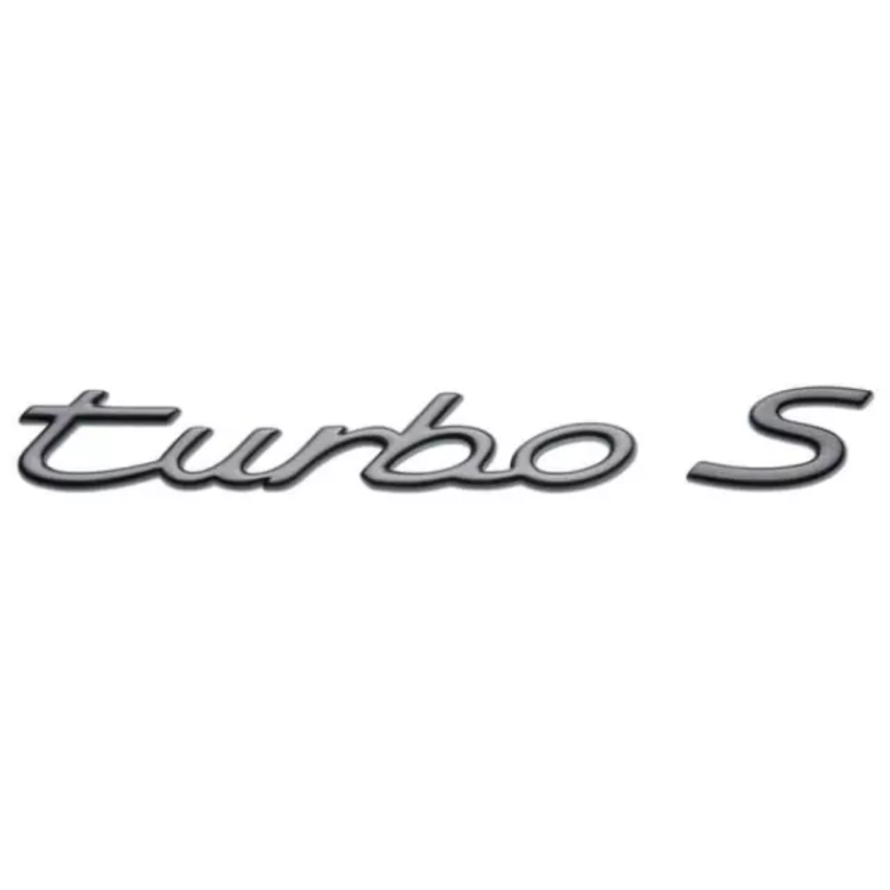 Porsche 993 - Turbo S Script Emblem - Titanium - Genuine OE - #99355998200