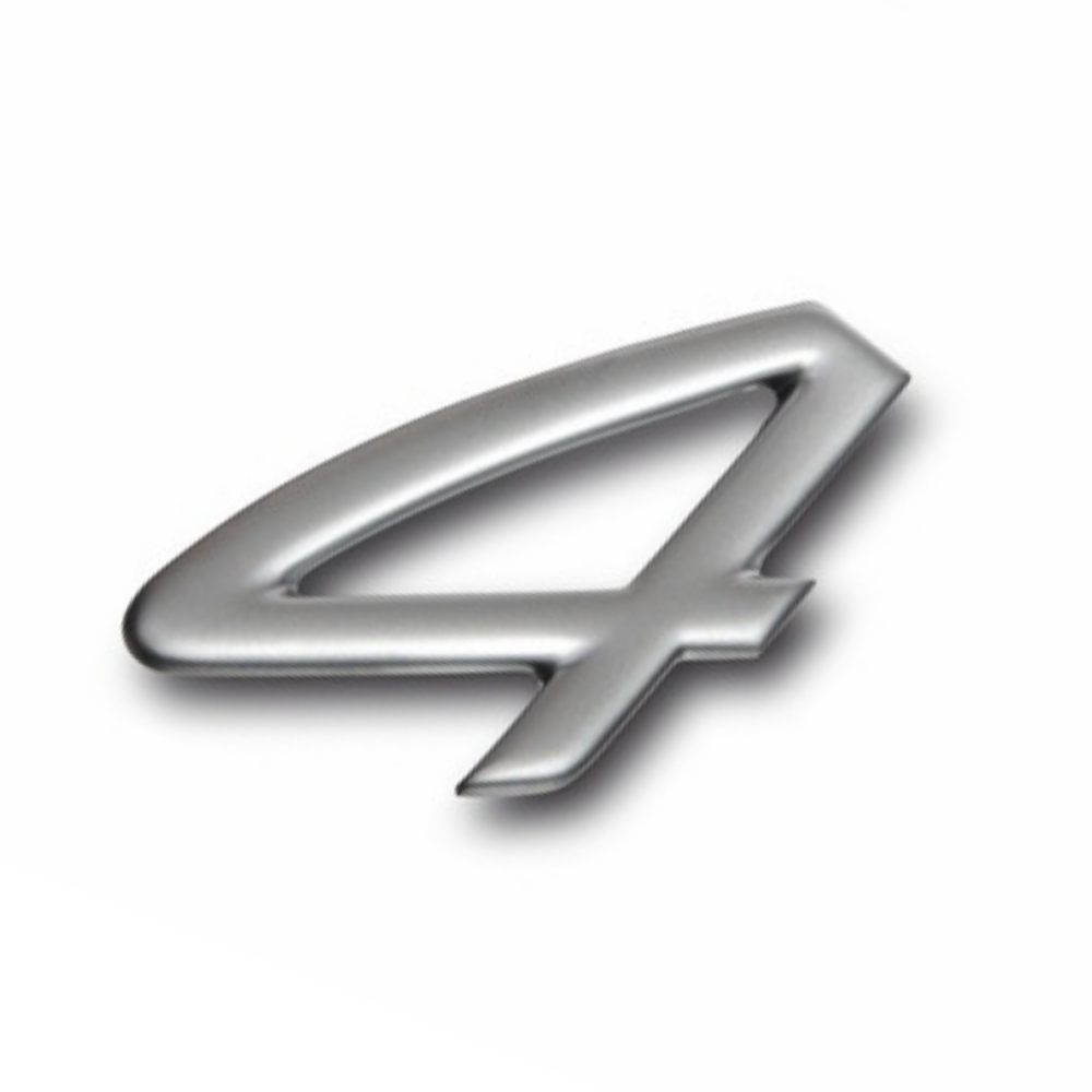 Porsche 996 Carrera 4 Emblem - Satin Aluminum - 911 AWD - #996559241024PU