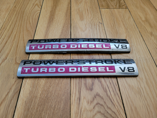 Ford Power Stroke Turbo Diesel V8 Emblem/Badge Set - F250 F350 - #5C34-16B114-AA