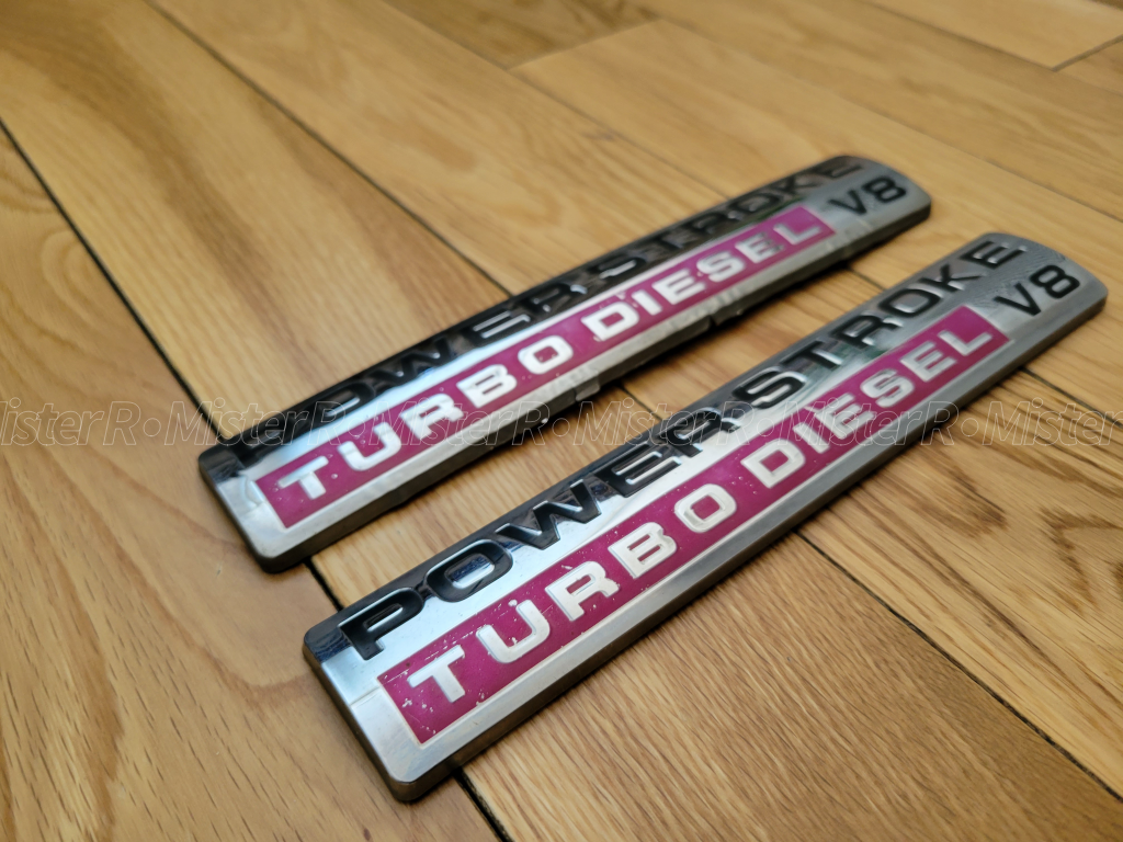 Ford Power Stroke Turbo Diesel V8 Emblem/Badge Set - F250 F350 - #5C34-16B114-AA