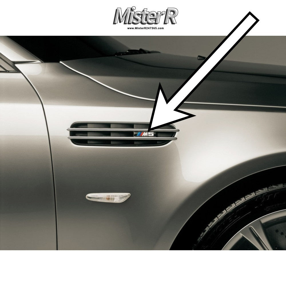 BMW E60 M5 • Fender Grille Emblem ×1 • Left or Right Genuine OE • #511378983115