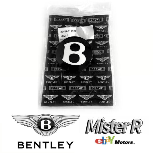 Bentley • Black "B Logo" Center Cap • Continental/Mulsanne New OE • #3W0601170F0