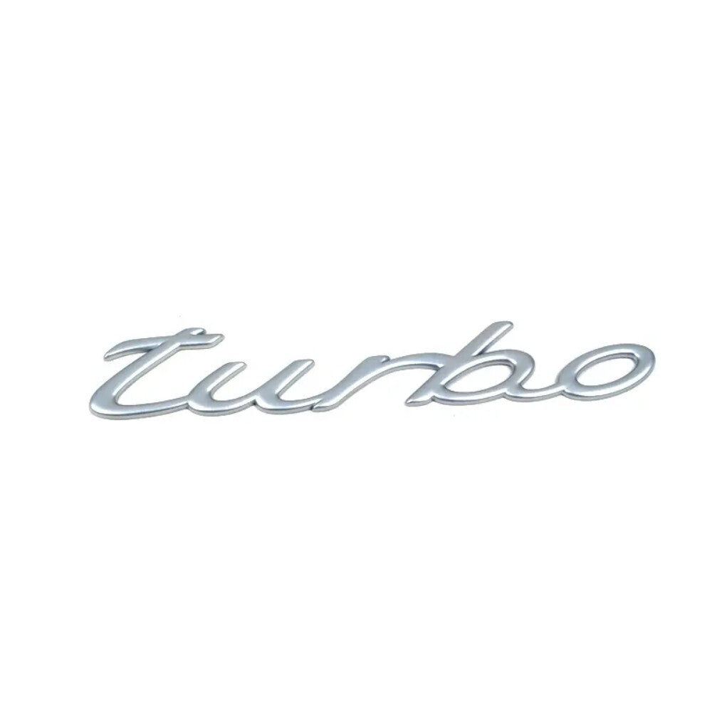 Porsche 955 • Cayenne Turbo Emblem Set • Satin Aluminum • 9PA • #955559038014W92