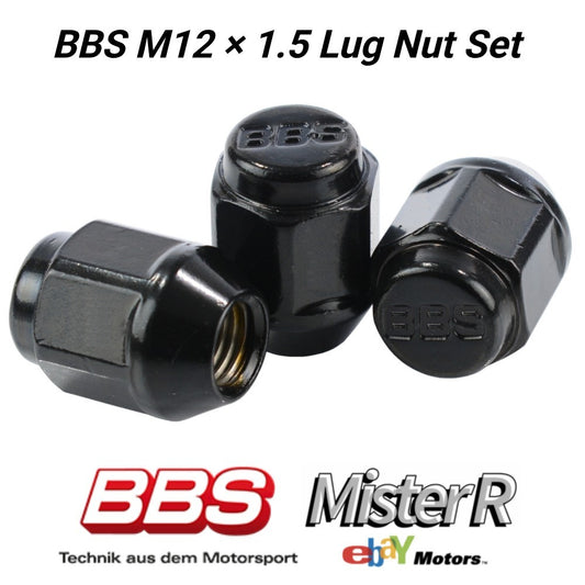 BBS Wheels • Debossed Standard Lug Nut Set • M12x1.5 • Genuine BBS • 20 Pieces0