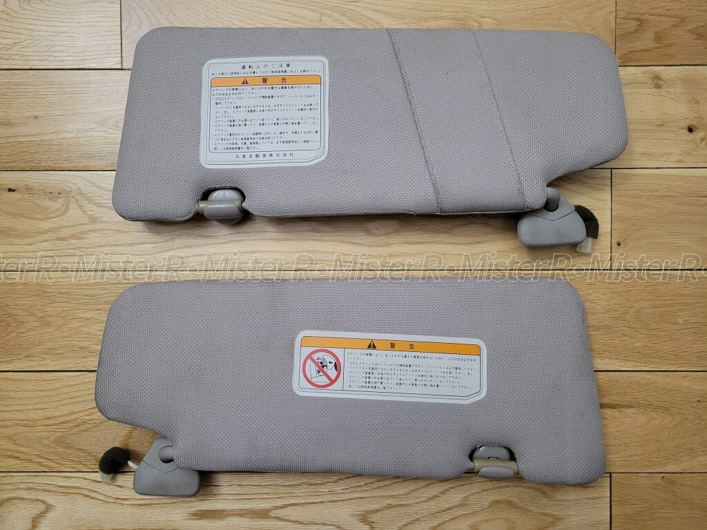 Nissan 350Z • JDM Sun Visor Set • Grey Left/Right • Fairlady Z33 • #96400-CF51A12
