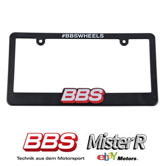 BBS • Black Plastic License Plate Frame • BBS Wheels USA0