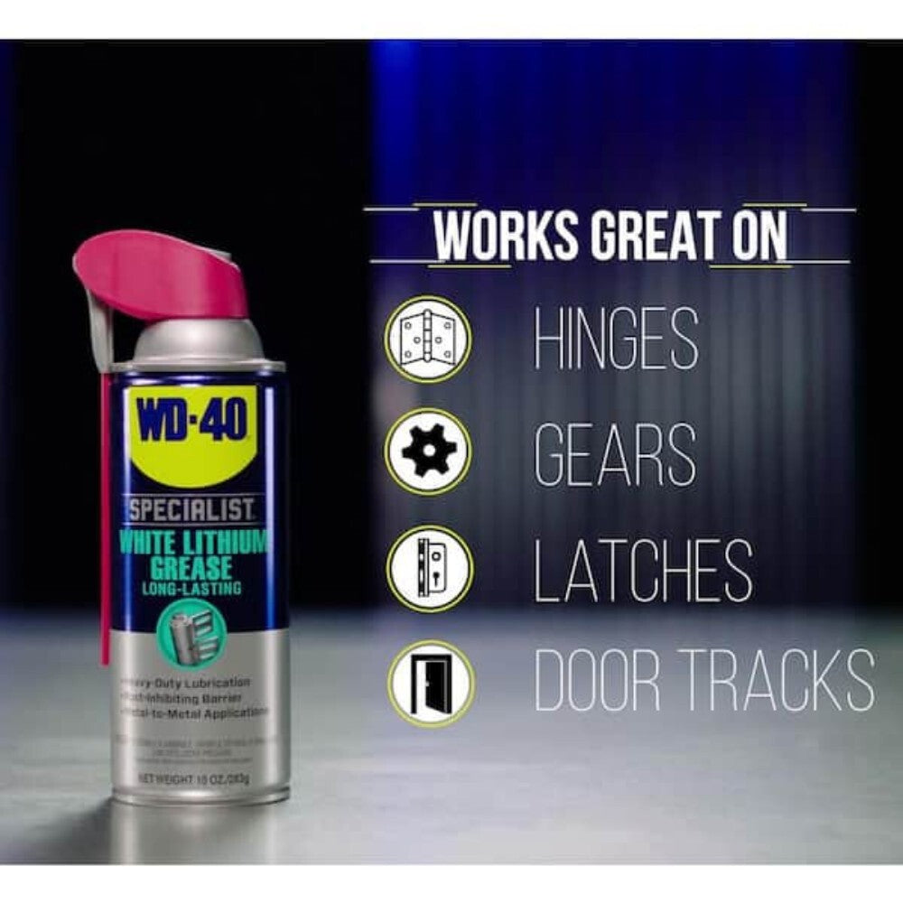 WD-40 • White Lithium Grease • Specialist Heavy Duty Lubricant Spray • 10 oz Can2