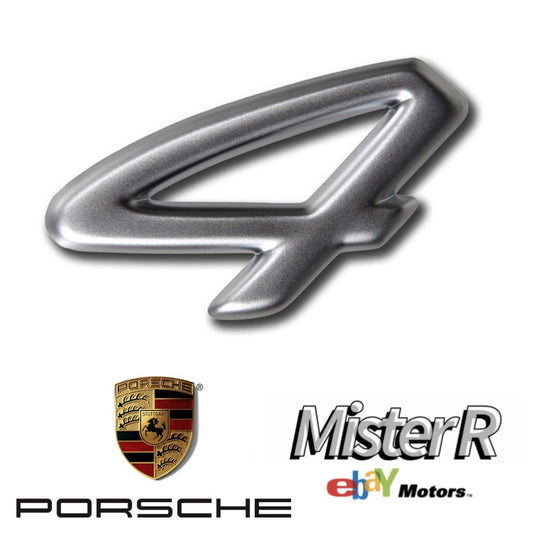 Porsche 997 • 4 Emblem • Titanium Silver • 911 Carrera 4 • #997559241000