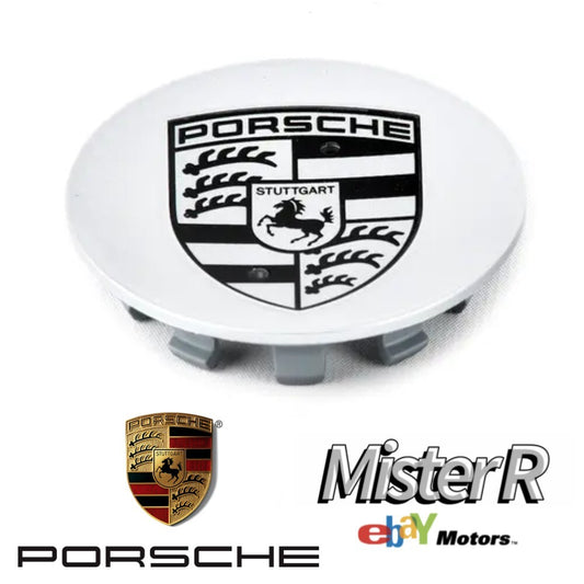 Porsche • Silver Center Cap • 9Y0 958 970 971 981 718 911 991 • #9P16011478Z8 ×10