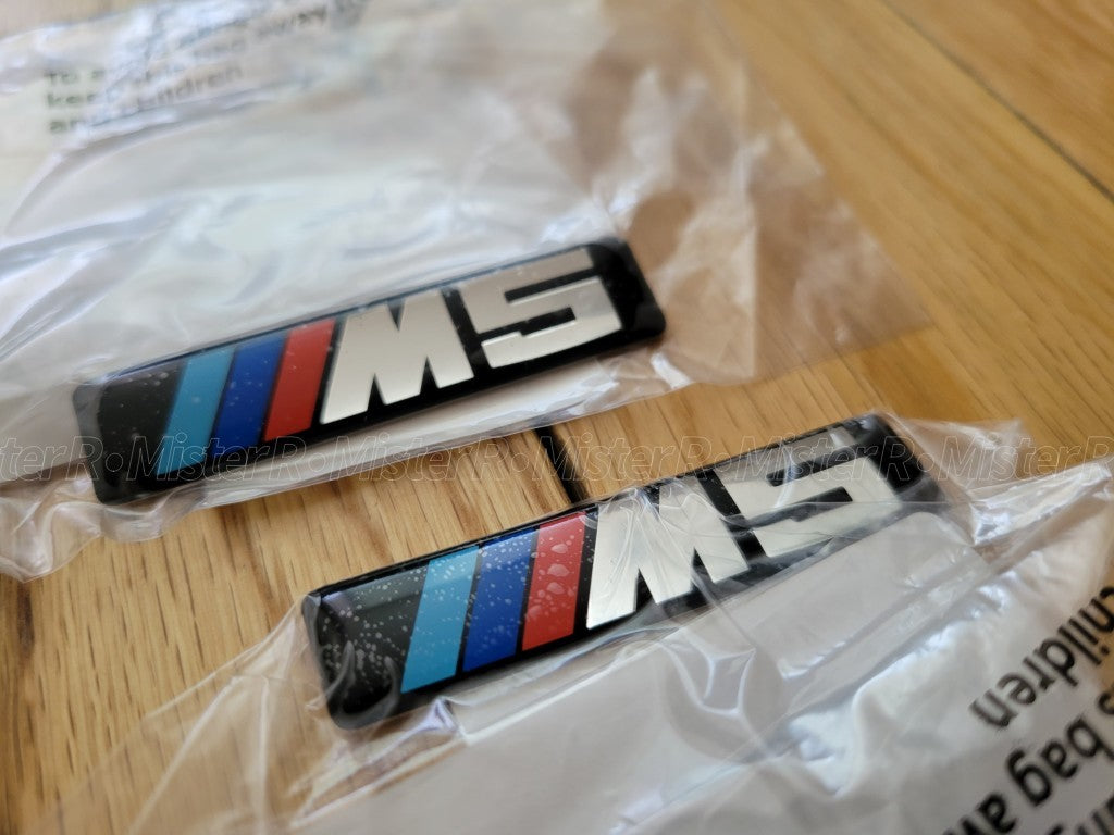 BMW • E60 M5 Fender Grille Emblem Set of 2 • Left/Right Genuine OE #511378983112