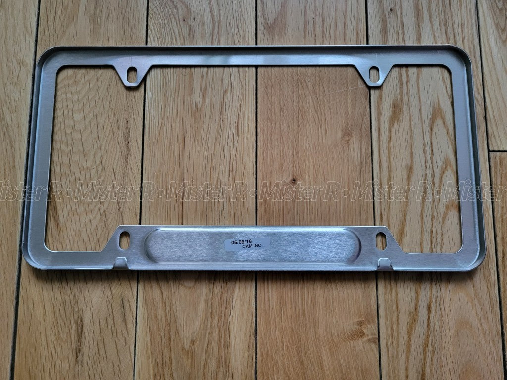 Porsche Macan • Brushed Silver License Plate Frame • Genuine OE • #PNA704006006