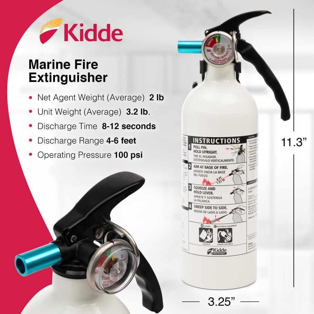 Kidde • Automotive Fire Extinguisher • 3lb Dry Chemical • Car/Truck/Boat - RED5