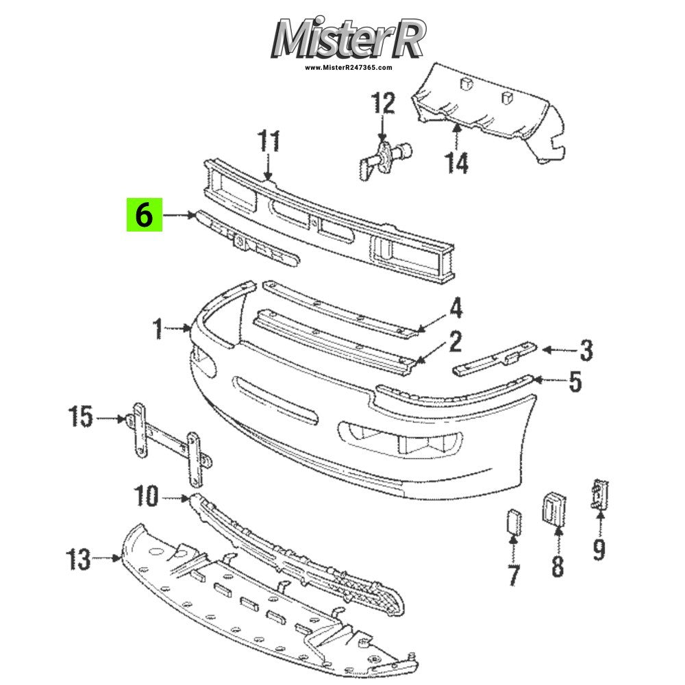 Porsche 968 • Front Bumper Upper Trim Panel • #9445051310001C4