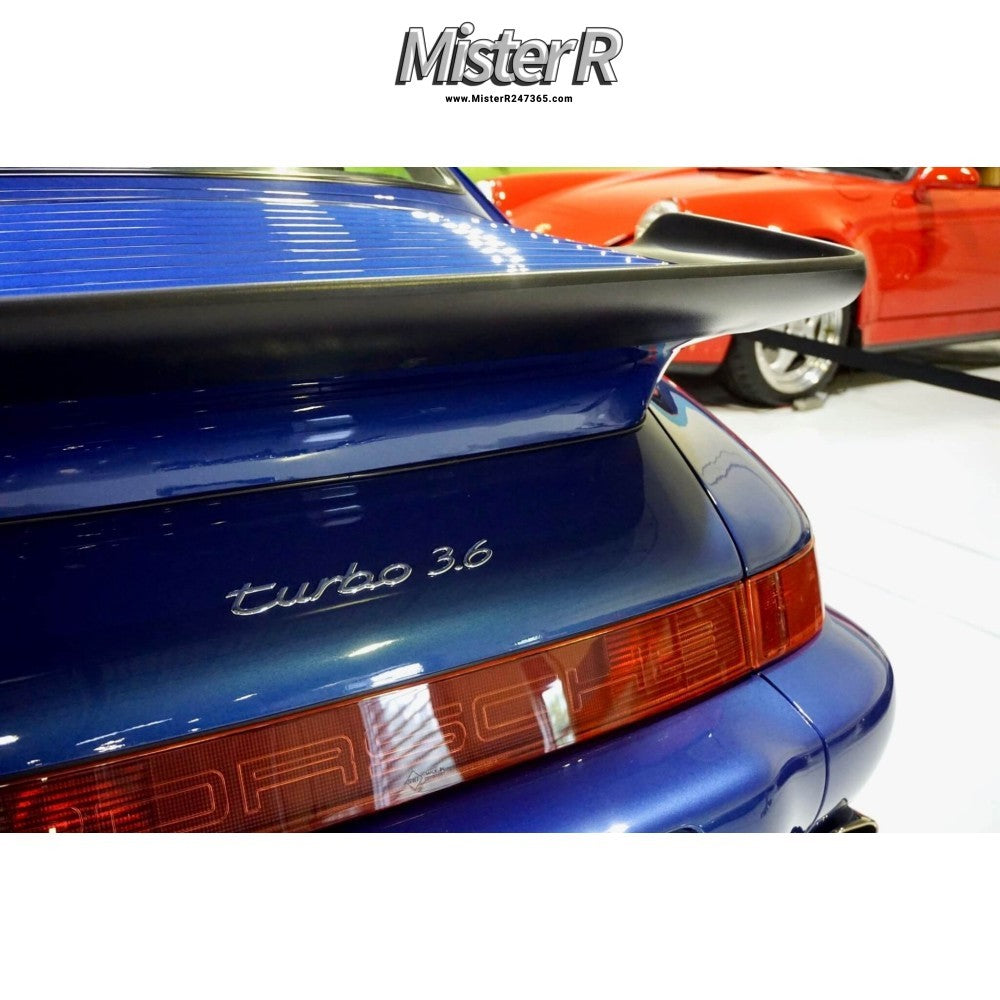Porsche 911 964 • Turbo 3.6 Rear Script Emblem • Chrome Silver • #965559221001