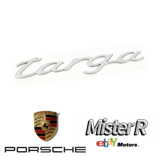 Porsche 911 997 • Targa Script Rear Deck Emblem • Satin Aluminum • #997559237050