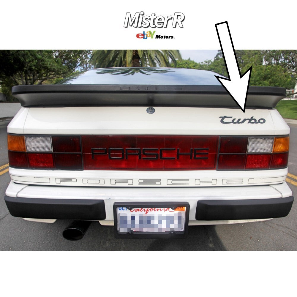Porsche 944 • Turbo Script Emblem • Black • Genuine OE • #951559093005