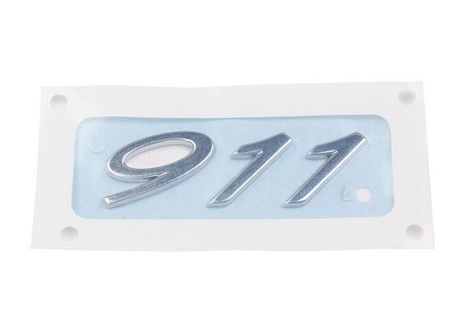 Porsche 991 • 911 Numeral Rear Emblem • Chrome Silver • New OE • #991559231021