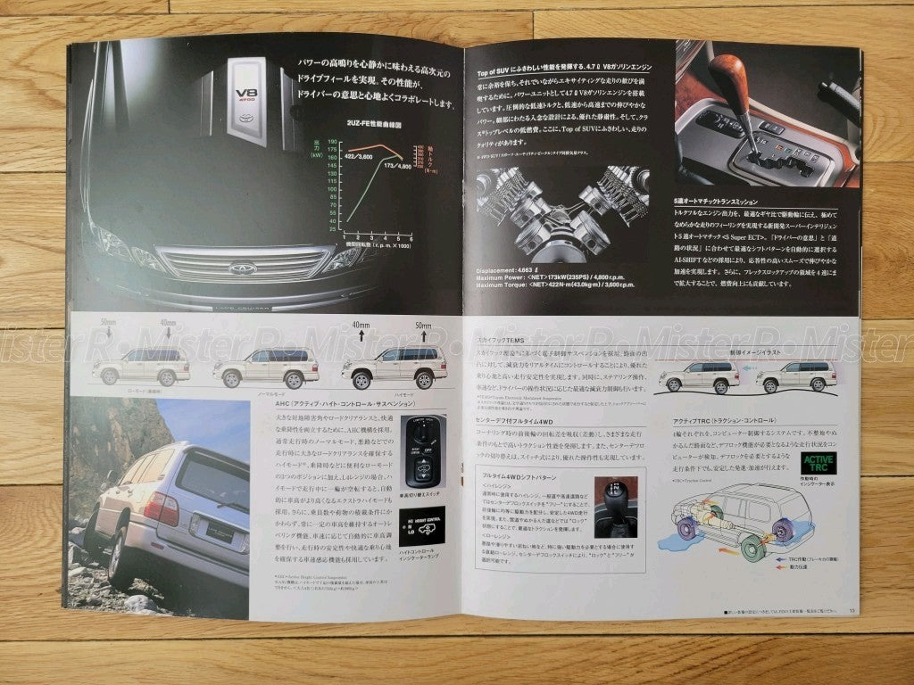Toyota Cygnus • Land Cruiser 100 LX470 J100 Original JDM Sales Brochure/Catalog7