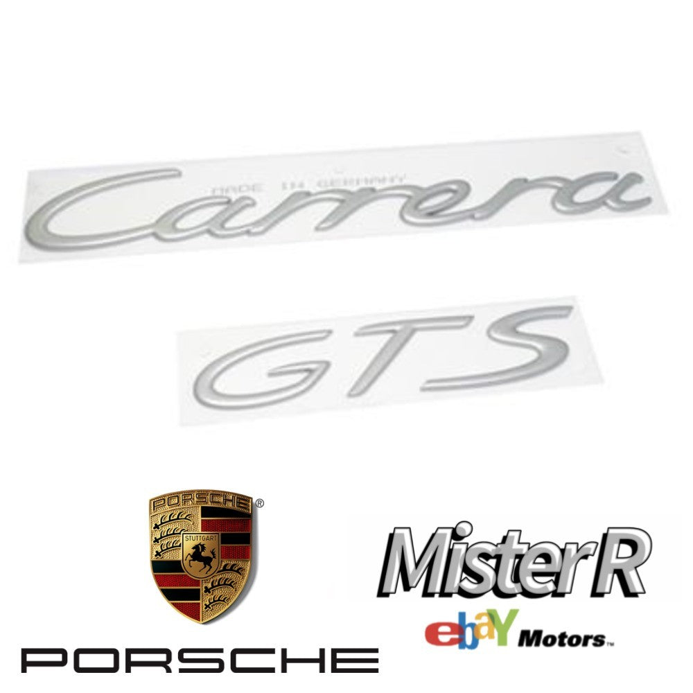 Porsche 911 997 • Carrera GTS Script Rear Emblem • Satin Aluminum • #997559037060