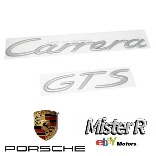 Porsche 911 997 • Carrera GTS Script Rear Emblem • Satin Aluminum • #997559037060