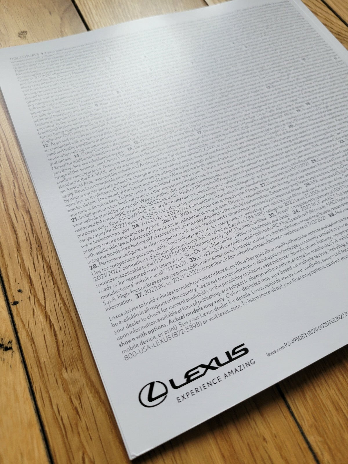 Lexus • 2022 Model Line Brochure • Original Dealer Issued Catalog • 33 pages9
