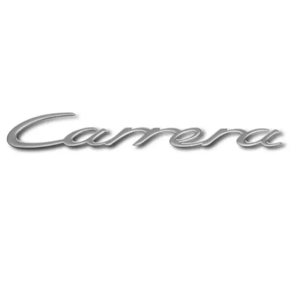 Porsche 911 996 • Carrera Rear Script Emblem • Satin Aluminum • #996559237104PU2
