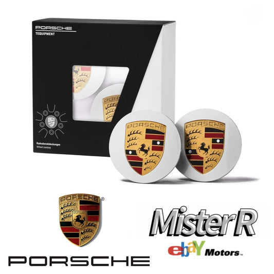 Porsche • Silver Center Cap Set • Turbo II Wheel 987 992 997 E2 G1 #000044607050