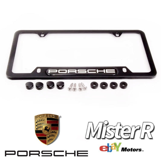 Porsche • Satin Black License Plate Frame • Genuine OE • #PNA702005000