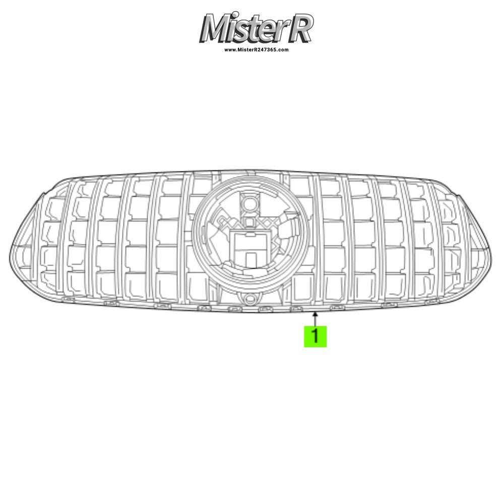 Mercedes-Benz W167 GLE63 • Upper Radiator Grille • AMG Panamericana #A167888700017