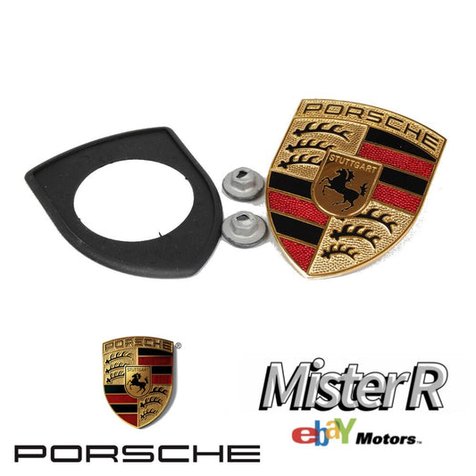 Porsche • Hood Crest Emblem Set • 911 Boxster Cayenne • #9P1853601 #991559211000